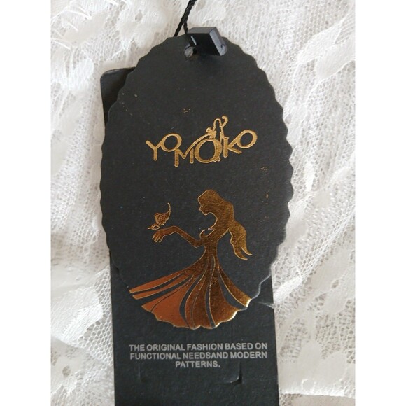 Elegant White and Blue Lace Maxi Dress - Picture 13 of 13